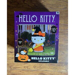 Halloween Hello Kitty Witch 3.5ft Yard Inflatable Seasonal Indoor/Outdoor Decor
